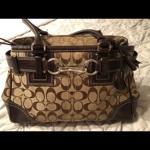 Coach Brown Jacquard 10245 Purse
